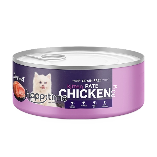 کنسرو بچه گربه هپی تایم پته kitten وزن 80 گرم