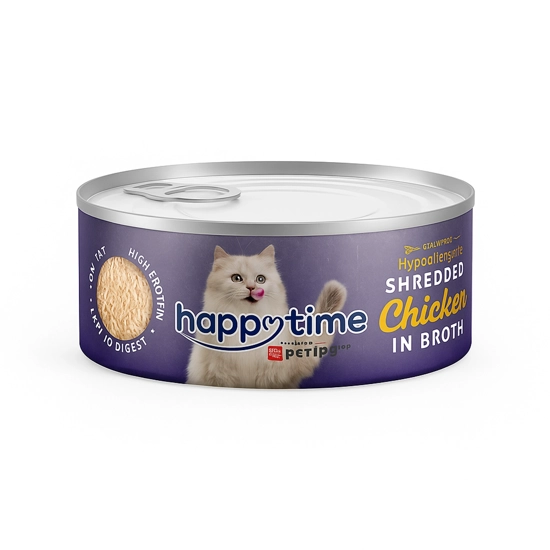 کنسرو گربه هپی تایم نچرال chicken وزن 70 گرم