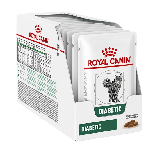 پوچ گربه رویال کنین diabetic cat وزن 85 گرم