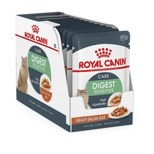 پوچ گربه رویال کنین digest sensetive وزن 85 گرم