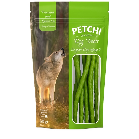 تشویقی سگ پتچی chicken and spinach وزن 50 گرم