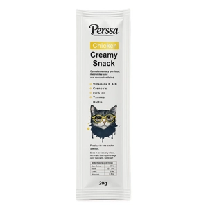 بستنی گربه مرغ پرسا creamy snack with chicken وزن 20 گرم بستنی گربه مرغ پرسا creamy snack with chicken وزن 20 گرم